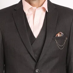 turtle Men 3 Piece Suit Solid Suit image 4