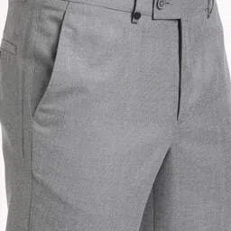 turtle Men Slim Fit Grey Polycotton Trousers image 4