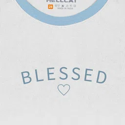 HELLCAT Pack Of 2 Girls Peach-Coloured & White Printed Bio Finish Applique T-shirt image 2