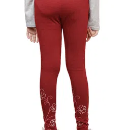 IndiWeaves Girls Pack Of 5 Printed Woolen Ankle Length Leggings image 4