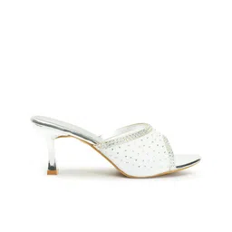 Retro Walk Embellished Slim Heels image 5