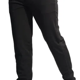 khozi Men Solid Black Track Pants image 5