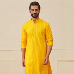 jompers Men Embroidered Viscose Rayon Straight Kurta-picture-20