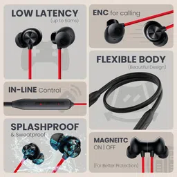 ndkart Magnetic power off/on 48hr playtime headphone neckband Bluetooth Headset image 3