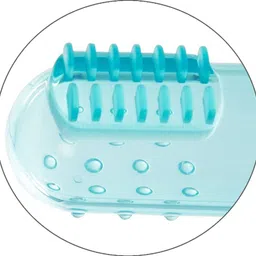 meemee Unique Finger Brush, Blue (Pack of 2) Soft Toothbrush image 2