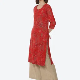 Rangriti Women Rust Ethnic Motifs Printed Kurta image 2