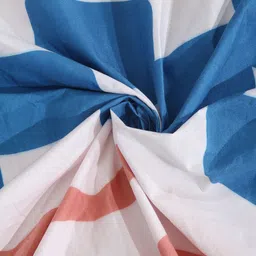 Arrabi Blue & Navy Blue 300 TC King Bedsheet with 2 Pillow Covers image 3