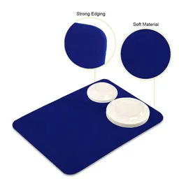 Kuber Industries Blue 3 Pieces Microfiber Reversible Water Absorption Dish Drying Mats image 5