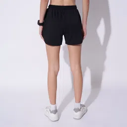 ajile by pantaloons Solid Women Black Basic Shorts image 2