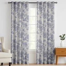 vargottam 243 cm (8 ft) Long Door Cotton Semi Transparent Curtain (Pack Of 2)-picture-10