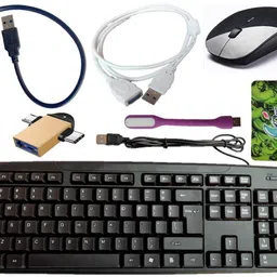 ANJO Wired Keyboard-Wireless Mouse-Pad-USB Hub3.0-2in1 OTG Type C&Micro-Ext Cable-LED Combo Set-picture-33