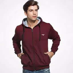 reya Men Full Sleeve Solid Hooded Sweatshirt-picture-12