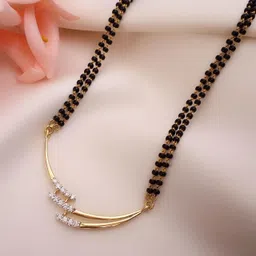 Bhumi09 AD Trending Stylish Gold Plated Mangalsutra Stylish Brass Mangalsutra image 2