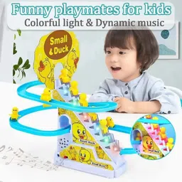 bantas Funny Automatic Stair-Climbing Ducklings Race Track 3 Duck Slide Toy Set M33-picture-23