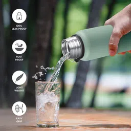 milton Brim 600 Stainless Steel Water Bottle, 560 ml, Light Green 560 ml Bottle image 2