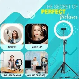 Thriftoria 25 inch LED Ring Light with 7 feet monopod Tripod Stand for Reels Z1 Tripod, Tripod Kit image 2