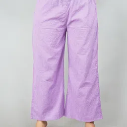 abrav Women Regular Fit Blue Cotton Blend Trousers-picture-26