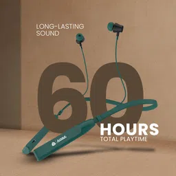 aroma NB119B Badshah Upto 60 Hours Playtime* Fast Charging Dual Pairing Neckband Bluetooth Headset image 2