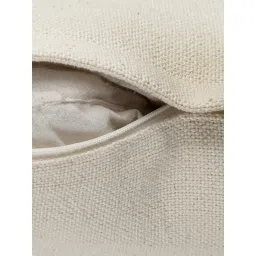 FABINALIV Pack of 5 Off White 100% Cotton Embroidered Square Shape Cushion Covers image 5