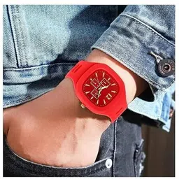 realbuff MILLER MEN SQUARE CASE TRENDY CLASSIC FASHION ANALOG WATCH Analog Watch - For Men REGULAR FIT ANALOG WATCH image 1