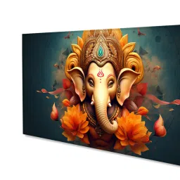 nestroots Canvas Framed Divine Lord Ganesa in oral aesthetic Wall Painting image 5