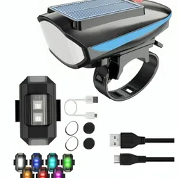 blackbell Bicycle Combo Of Solar and USB Front Cycle Light Back Tail/Helmet Light LED Front Rear Light Combo-picture-10