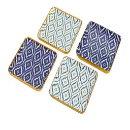 august collectives Blue Iron ikat (Set of 4) Coasters image 3
