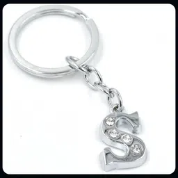 letter S Key Chain For Unisex with attractive Diamond_kk372 Key Chain-image-0