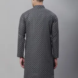 SOJANYA Floral Printed Cotton Linen Kurta image 4