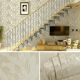 wolpin PVC Floral & Botanical White Wallpaper-picture-10