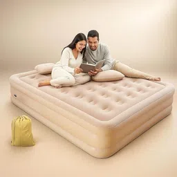 tavro Inflatable Air Bed with Built-in Pump | Portable Sleeping Mattress Inflatable Bed image 5