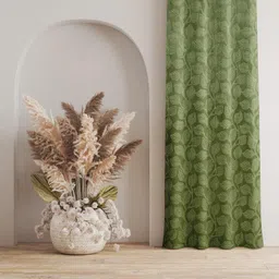 stackers 213 cm (7 ft) Velvet Room Darkening Door Curtain (Pack Of 2) image 3