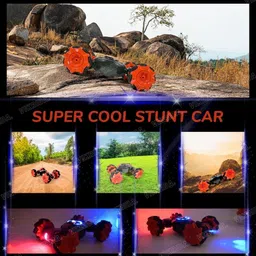 vikrida Rc Stunt Car Double Sided Rotating Off Road 2.4Ghz with with Gesture Sensing image 4