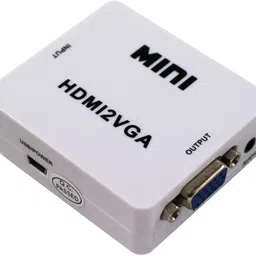 Buds Enterprise Mini HDMI to VGA Converter with Audio HDMI2VGA 1080P Adapter Connector Gaming Adapter-image-2