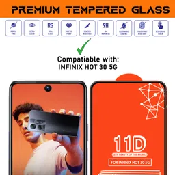 Qyist Edge To Edge Tempered Glass for Infinix Hot 30 5G image 2
