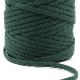 bobbiny Knitted Braided Dark Green Crochet 100m 3MM Macrame Thread Cotton Cord image 2