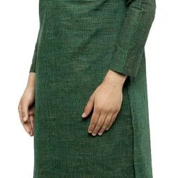 enchanted drapes Men Self Design Cotton Blend Straight Kurta image 3