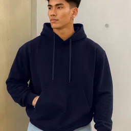 Men Full Sleeve Solid Hooded Sweatshirt-image-14