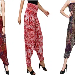 fusfus Printed Rayon, Cotton Women Harem Pants-picture-32