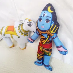 uas achyuta expert trading co UAS SHIV NANDI STUFF TOY - 7.5 inch image 3