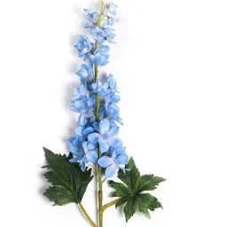 Pure Home and Living Blue & Green Faux Delphinium Spray Artificial Flower image 2