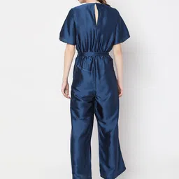 Vero Moda EW MIRANDAH V-Neck Flared Sleeves Waist Tie-Ups Basic Jumpsuit image 5