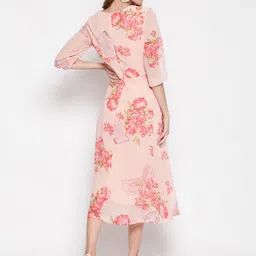 AKIMIA Floral Printed Fit & Flare Midi Dress image 4