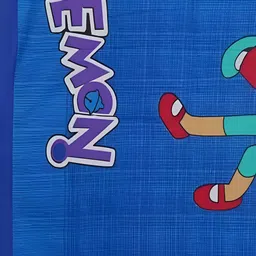 Runjhun Blue Cartoon Characters Printed 180 TC Cotton Queen Bedsheet with 2 Pillow Covers image 2