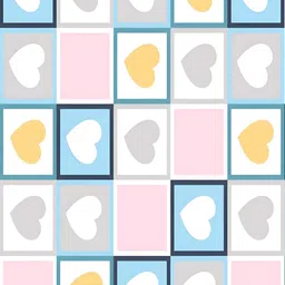 Srijee Decors Pink & Blue Geometric 210 TC Fitted King Bedsheet With 2 Pillow Covers image 2