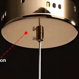 Whiteray Gold-Toned Textured Contemporary Abstract Shaped Ceiling Lamp image 3