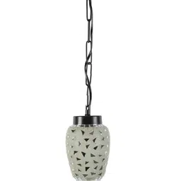 Devansh Multicoloured Mosiac Glass Hanging Lamp image 4
