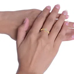 KUBERBOX Niko 18KT Gold Diamond-Studded Ring - 1.68 gm image 3