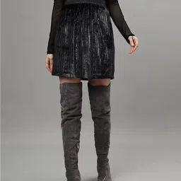 CENTRESTAGE Self Design A-Line Mini Skirt image 2