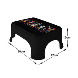 Kuber Industries Black 3 Pieces Disney Mickey & Minnie Printed Classic Glossy Step Stool image 5